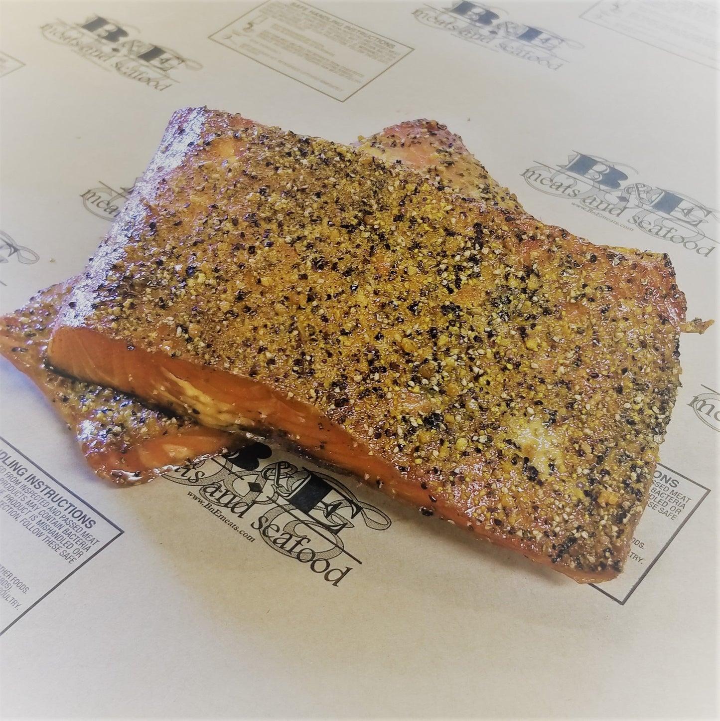 Alder-smoked salmon lemon pepper (priced per lb.)