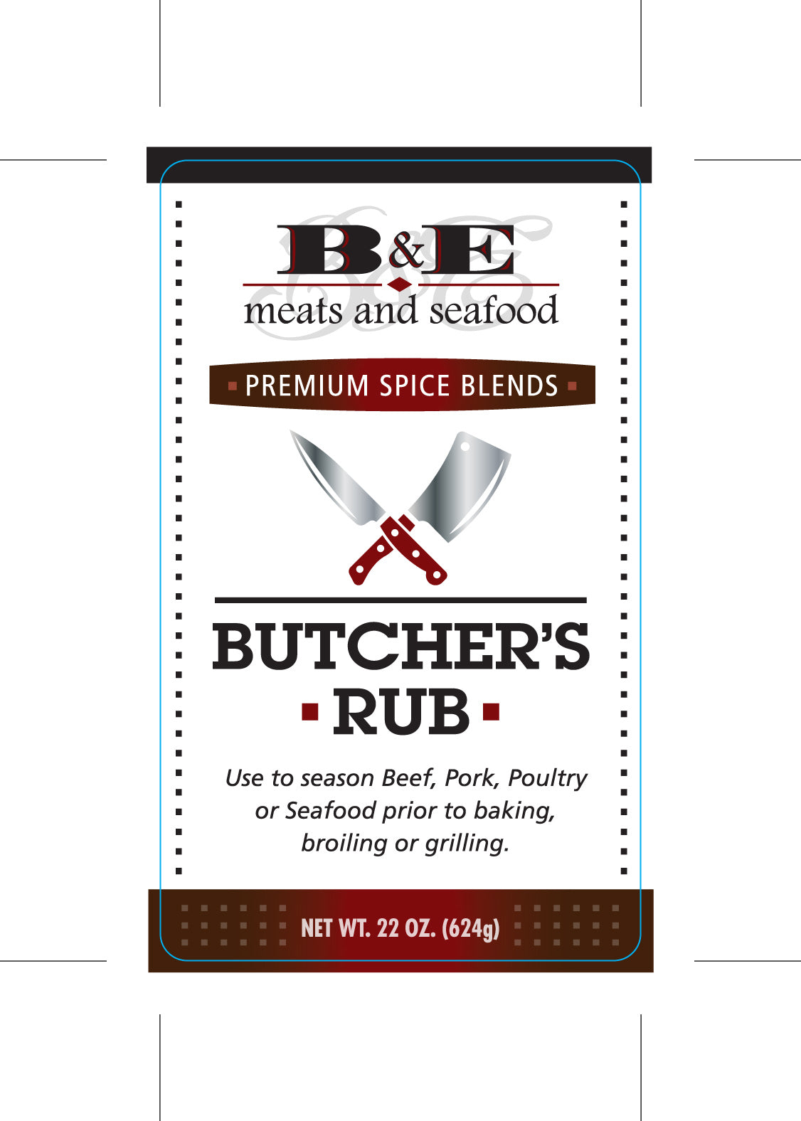 Butcher's Rub, seasoning (22 oz. per container)