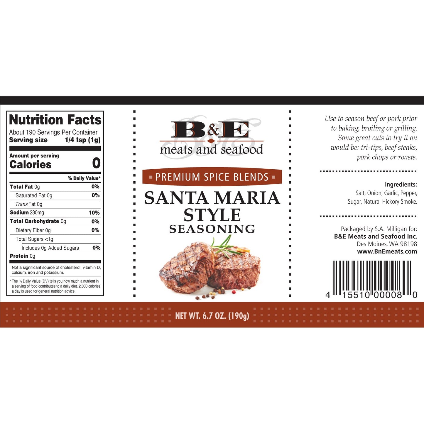 Santa Maria Stlyle Seasoning